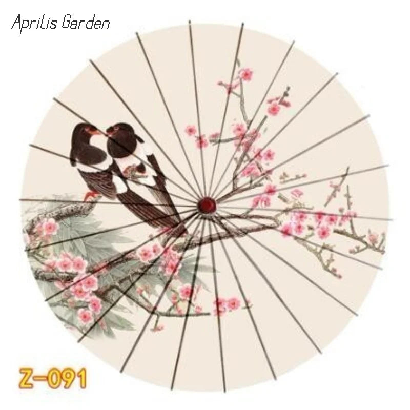 Ombrelle Artisanale en Bambou et Soie - Style Vintage pour Mariage et Danse