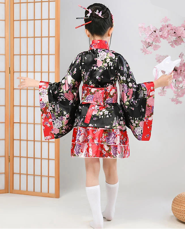 Kimono Traditionnel Fille - Style Japonais Authentique