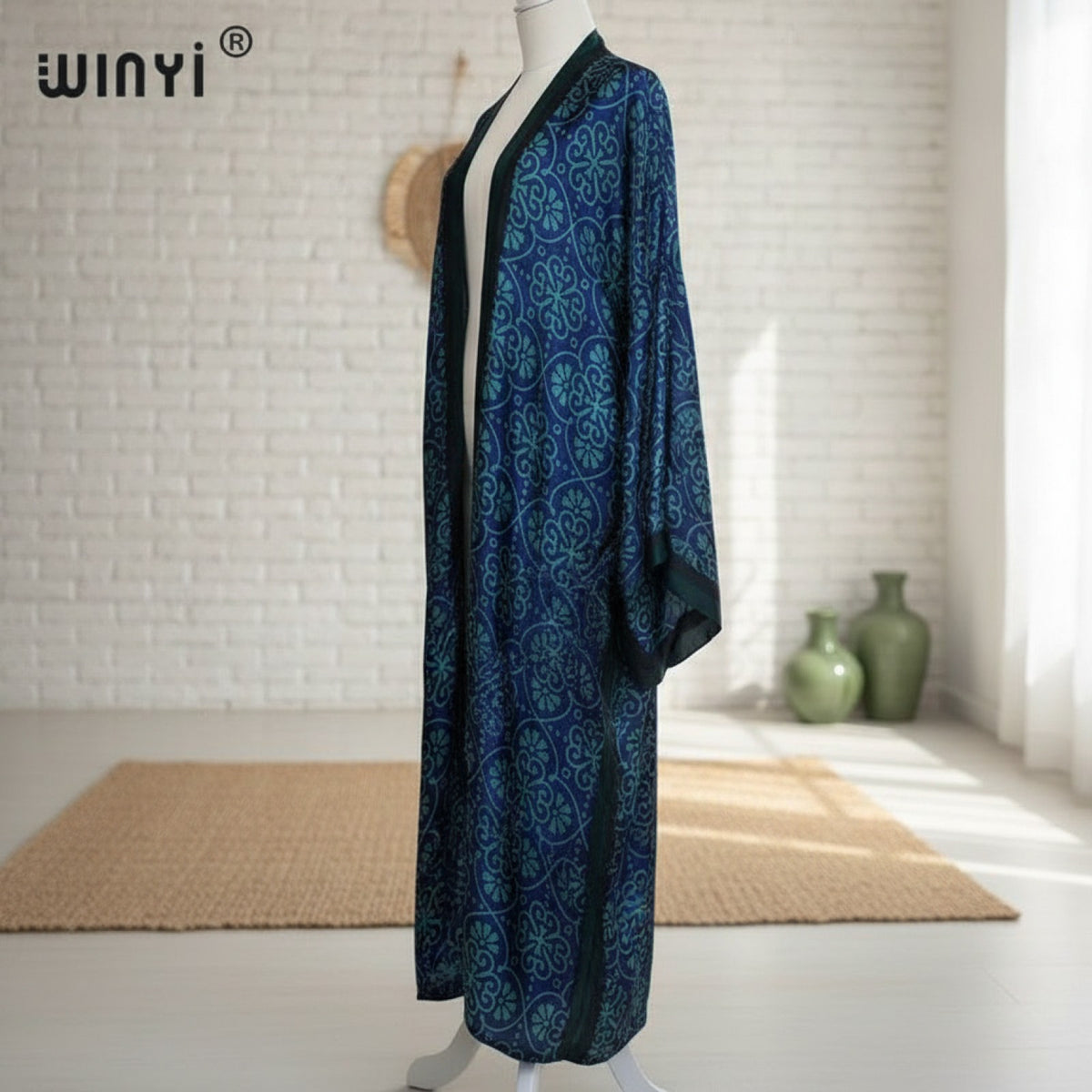 Kimono Long Bohème Imprimé Femme - Style Léger et Fleuri