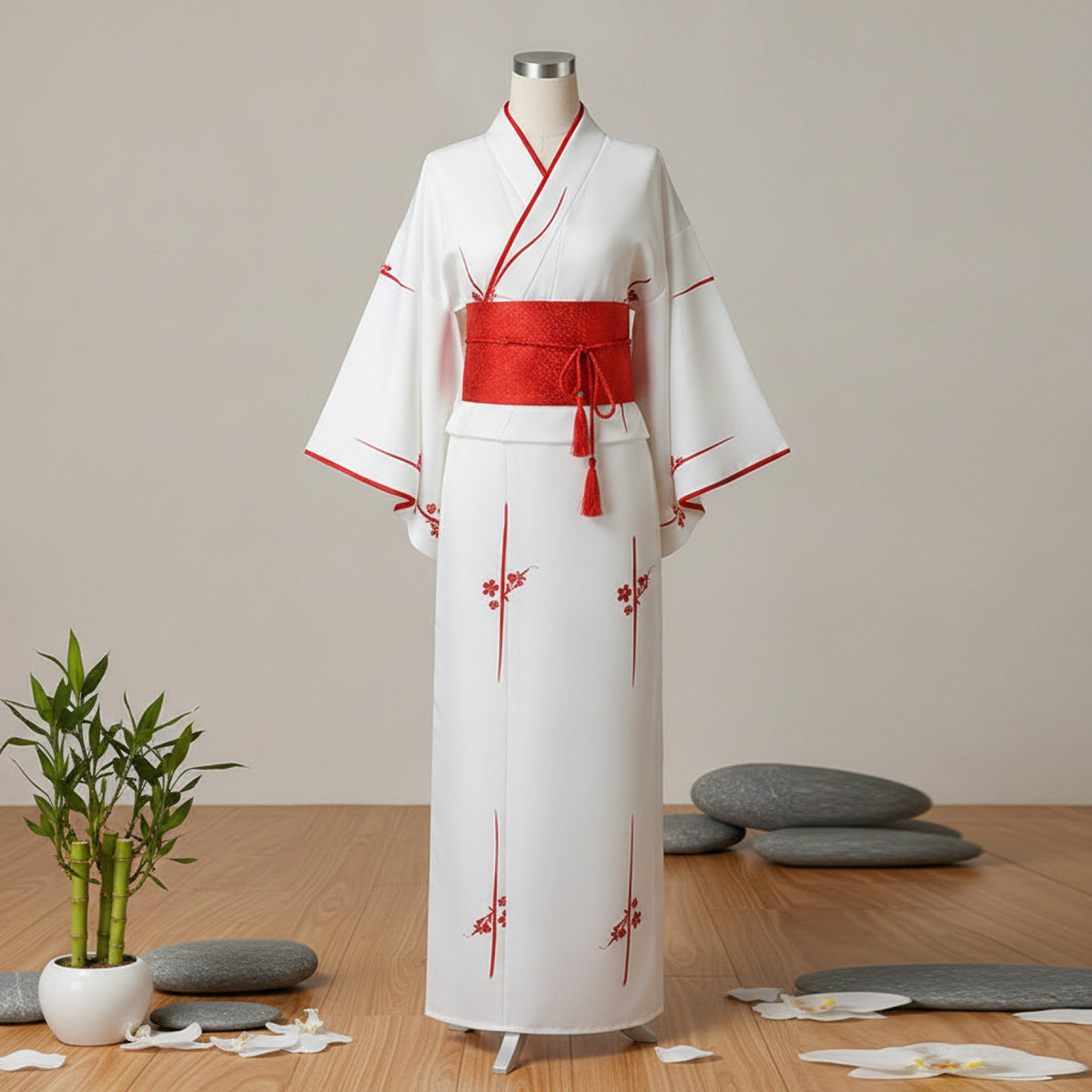 Kimono Femme Traditionnel NIUNIUSHOW Satin Polyester Rayon Taille Unique