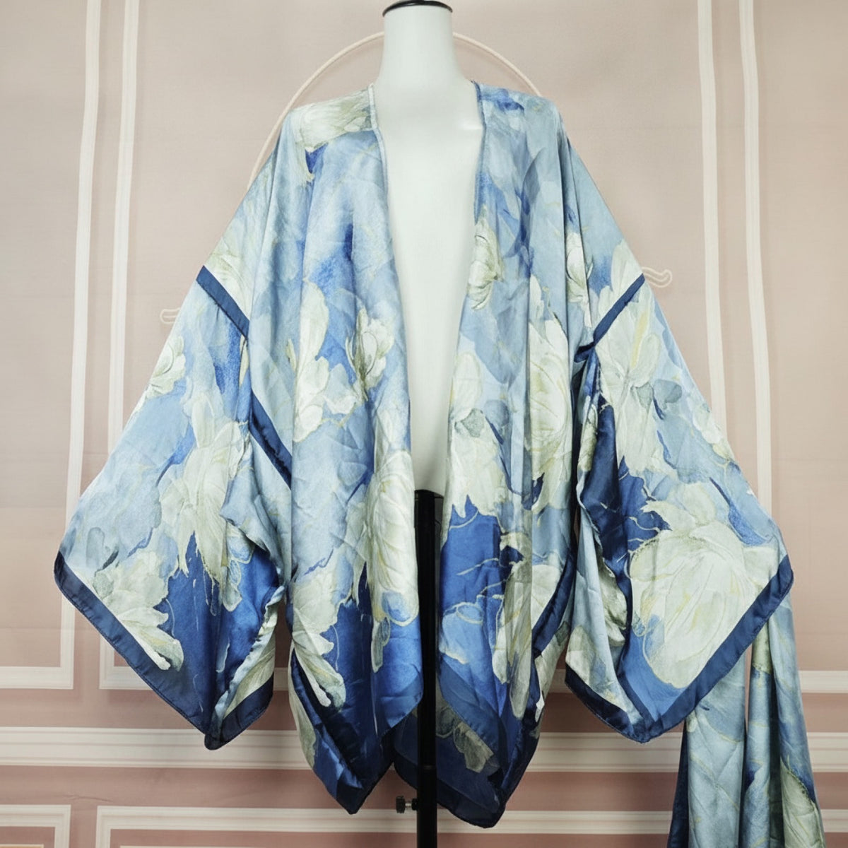 Kimono Court Fleuri Femme - Style Kaftan Bohème Chic