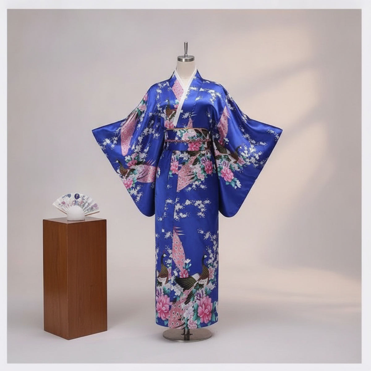 Kimono Japonais Traditionnel Femme en Polyester Satiné - Taille Unique