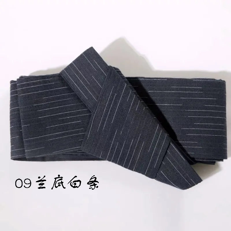 Ceinture Kimono Homme en Coton Rayé - Style Casual Japonais