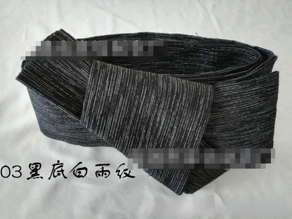 Ceinture Kimono Homme en Coton Rayé - Style Casual Japonais