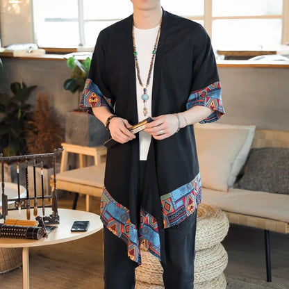Kimono Mi-long Asymétrique Homme
