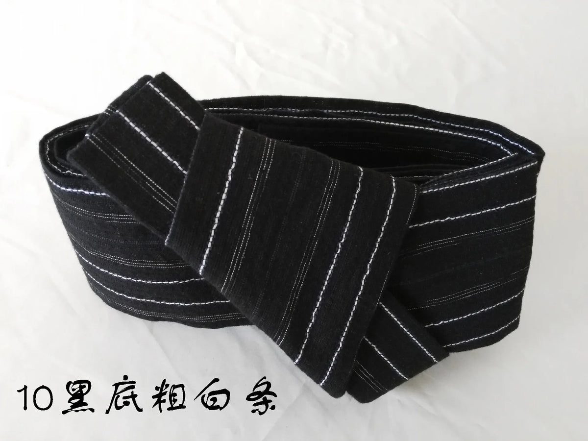 Ceinture Kimono Homme en Coton Rayé - Style Casual Japonais