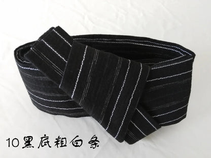 Ceinture Kimono Homme en Coton Rayé - Style Casual Japonais