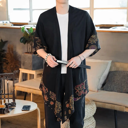 Kimono Mi-long Asymétrique Homme