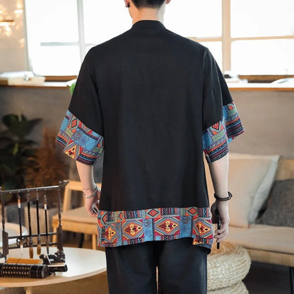 Kimono Mi-long Asymétrique Homme