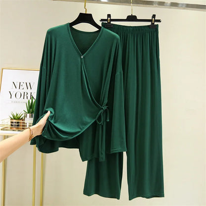Kimono Long en Modal pour Femme - Confort et Style à la Maison