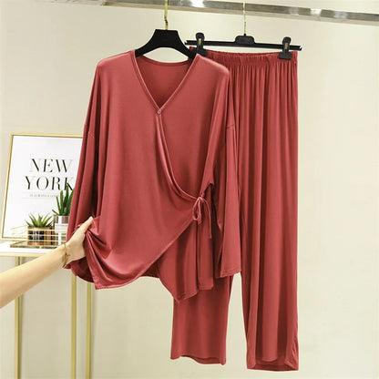 Kimono Long en Modal pour Femme - Confort et Style à la Maison