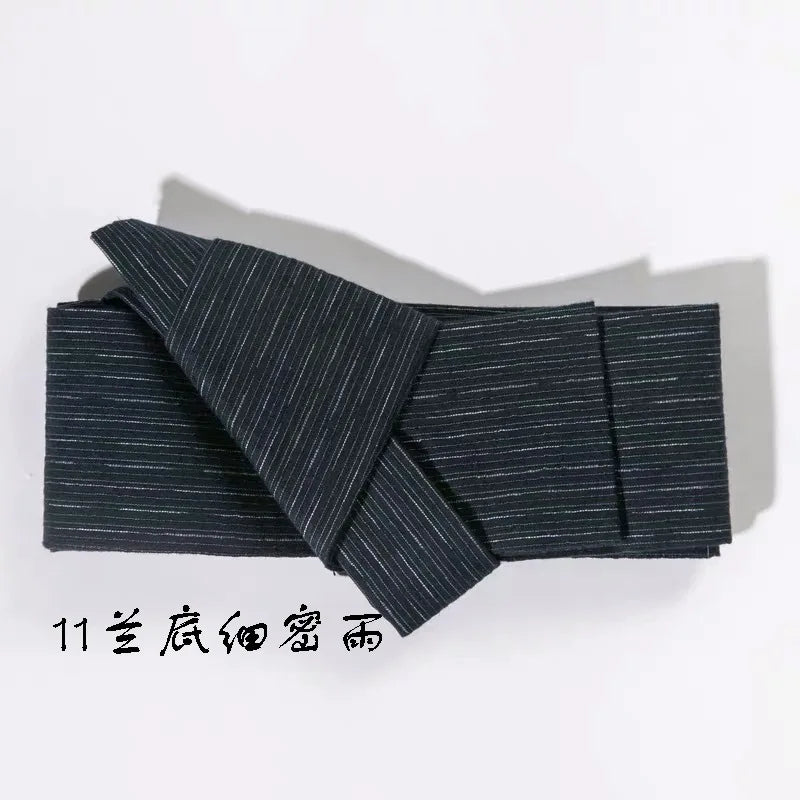 Ceinture Kimono Homme en Coton Rayé - Style Casual Japonais