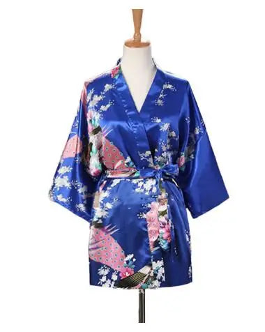 Kimono Mi-Long/Court Satin Femme - Léger et Confortable