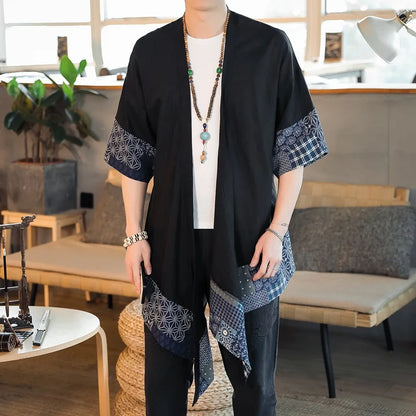 Kimono Mi-long Asymétrique Homme