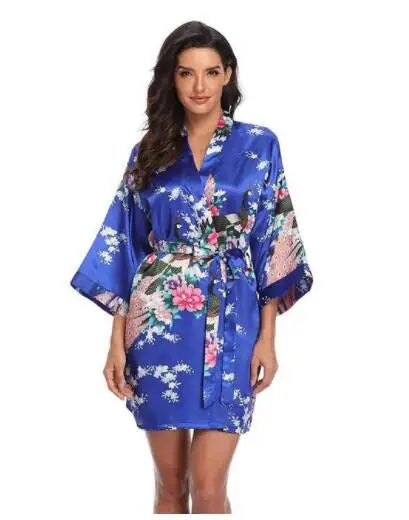 Kimono Mi-Long Satiné Femme - Confort et Style Estival