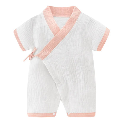 Barboteuse Bébé Été en Coton Muslin - Unisexe