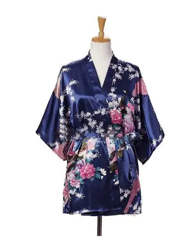 Kimono Mi-Long/Court Satin Femme - Léger et Confortable