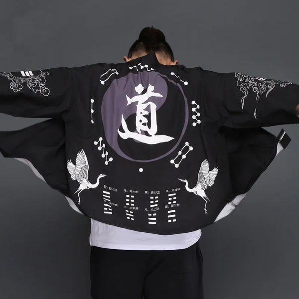 Kimono Homme Manches Courtes Style Traditionnel Asiatique