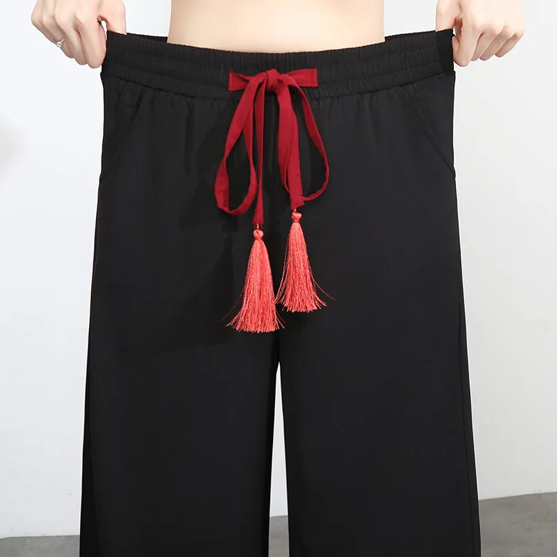 Pantalon Court Femme Léger Motif Oiseaux