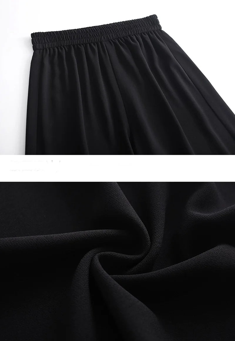 Pantalon Court Fluide Femme en Mousseline