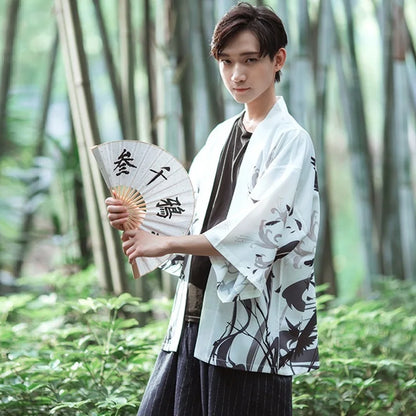 Kimono Homme Polyester Style Traditionnel Japonais