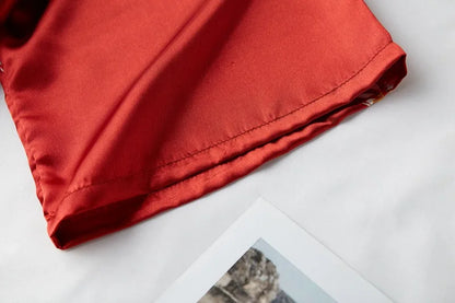 Kimono Mi-long Satin Femme Léger