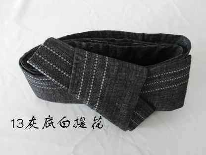 Ceinture Kimono Homme en Coton Rayé - Style Casual Japonais