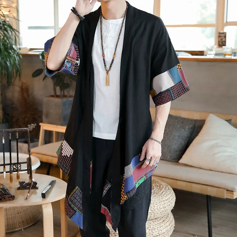 Kimono Mi-long Asymétrique Homme