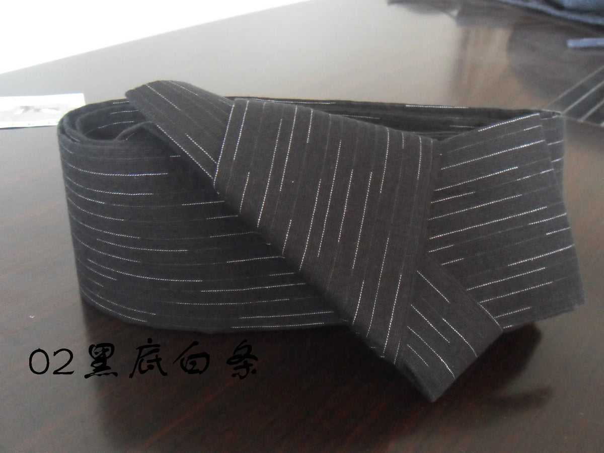 Ceinture Kimono Homme en Coton Rayé - Style Casual Japonais