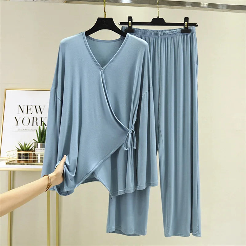 Kimono Long en Modal pour Femme - Confort et Style à la Maison