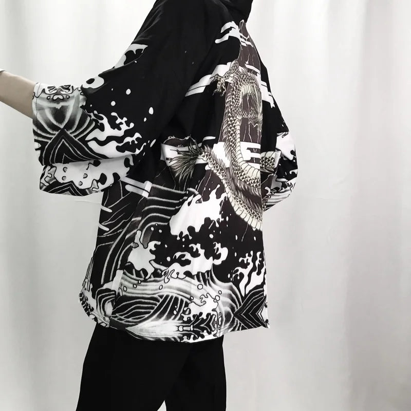 Kimono Homme Style Traditionnel Manches Courtes