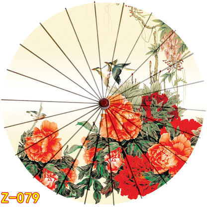 Ombrelle Artisanale en Bambou et Soie - Style Vintage pour Mariage et Danse