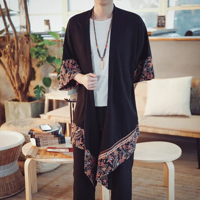 Kimono Mi-long Asymétrique Homme