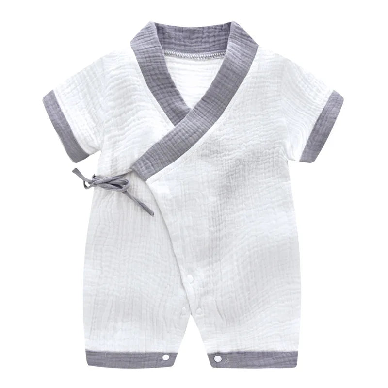 Barboteuse Bébé Été en Coton Muslin - Unisexe 0-24 Mois