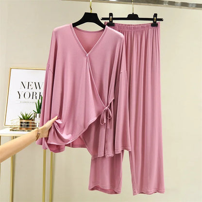 Kimono Long en Modal pour Femme - Confort et Style à la Maison