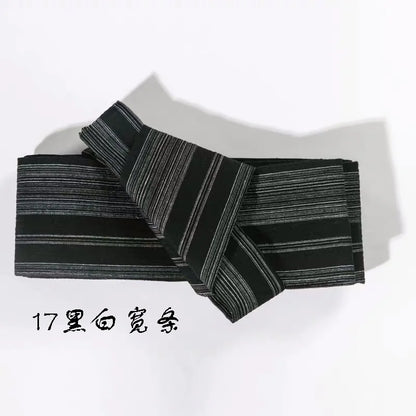 Ceinture Kimono Homme en Coton Rayé - Style Casual Japonais