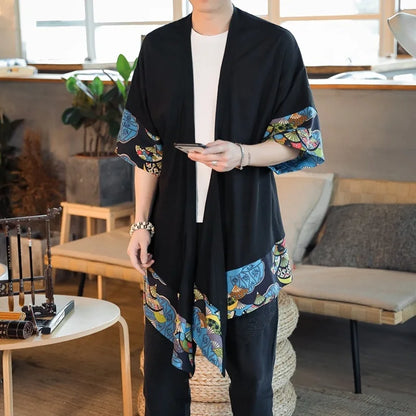 Kimono Mi-long Asymétrique Homme