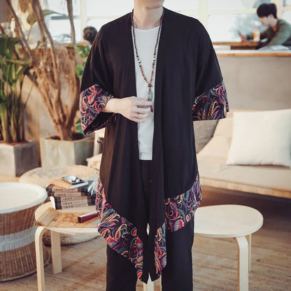 Kimono Mi-long Asymétrique Homme