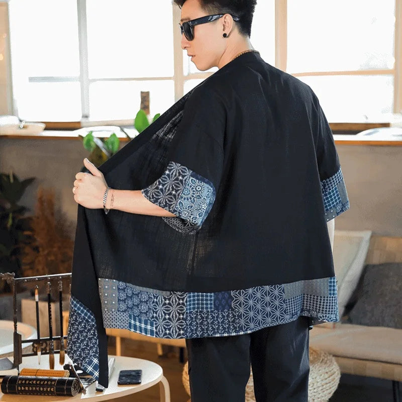Kimono Mi-long Asymétrique Homme