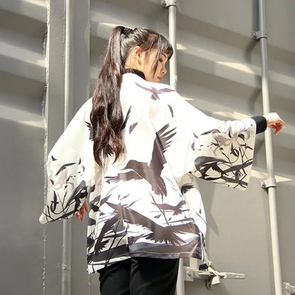 Kimono Court Style Japonais Polyester