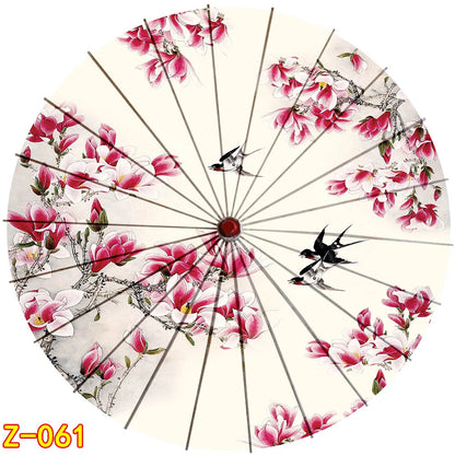 Ombrelle Artisanale en Bambou et Soie - Style Vintage pour Mariage et Danse