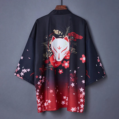 Kimono Court Style Japonais Polyester Mixte