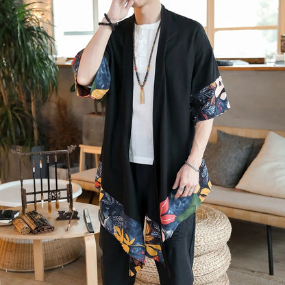 Kimono Mi-long Asymétrique Homme