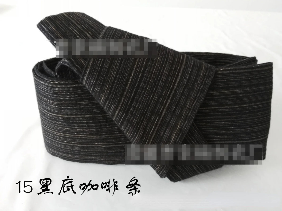 Ceinture Kimono Homme en Coton Rayé - Style Casual Japonais