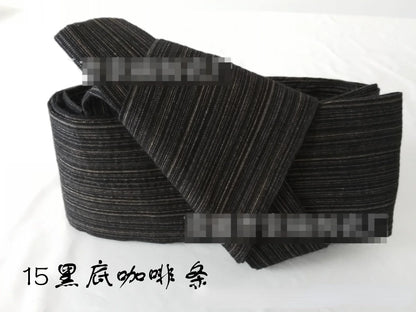 Ceinture Kimono Homme en Coton Rayé - Style Casual Japonais