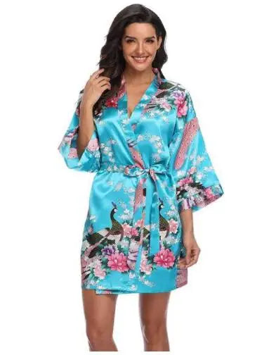 Kimono Mi-Long Satiné Femme - Confort et Style Estival