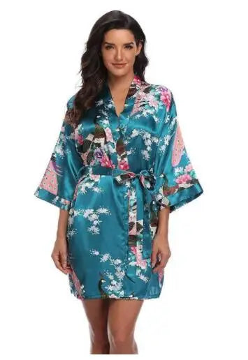 Kimono Mi-Long Satiné Femme - Confort et Style Estival