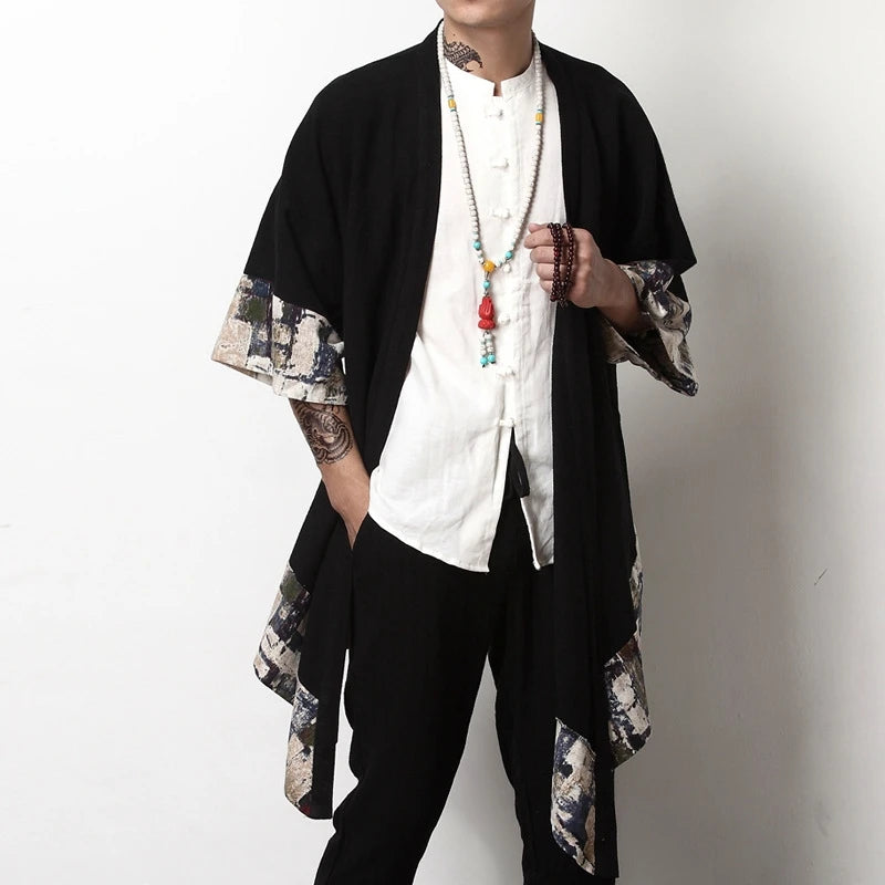 Kimono Mi-long Asymétrique Homme
