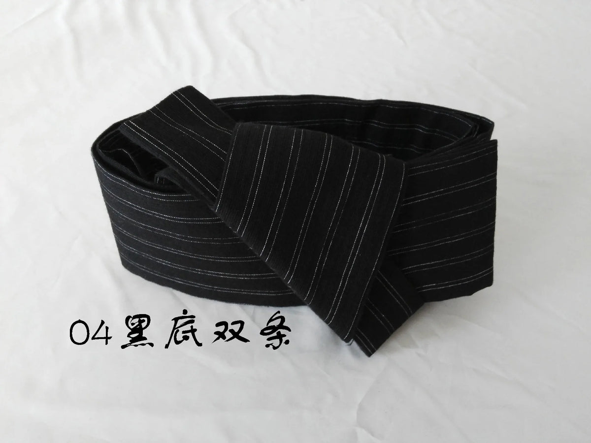 Ceinture Kimono Homme en Coton Rayé - Style Casual Japonais