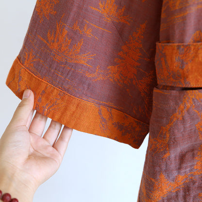 Kimono Mi-long Imprimé en Coton - Confort & Style